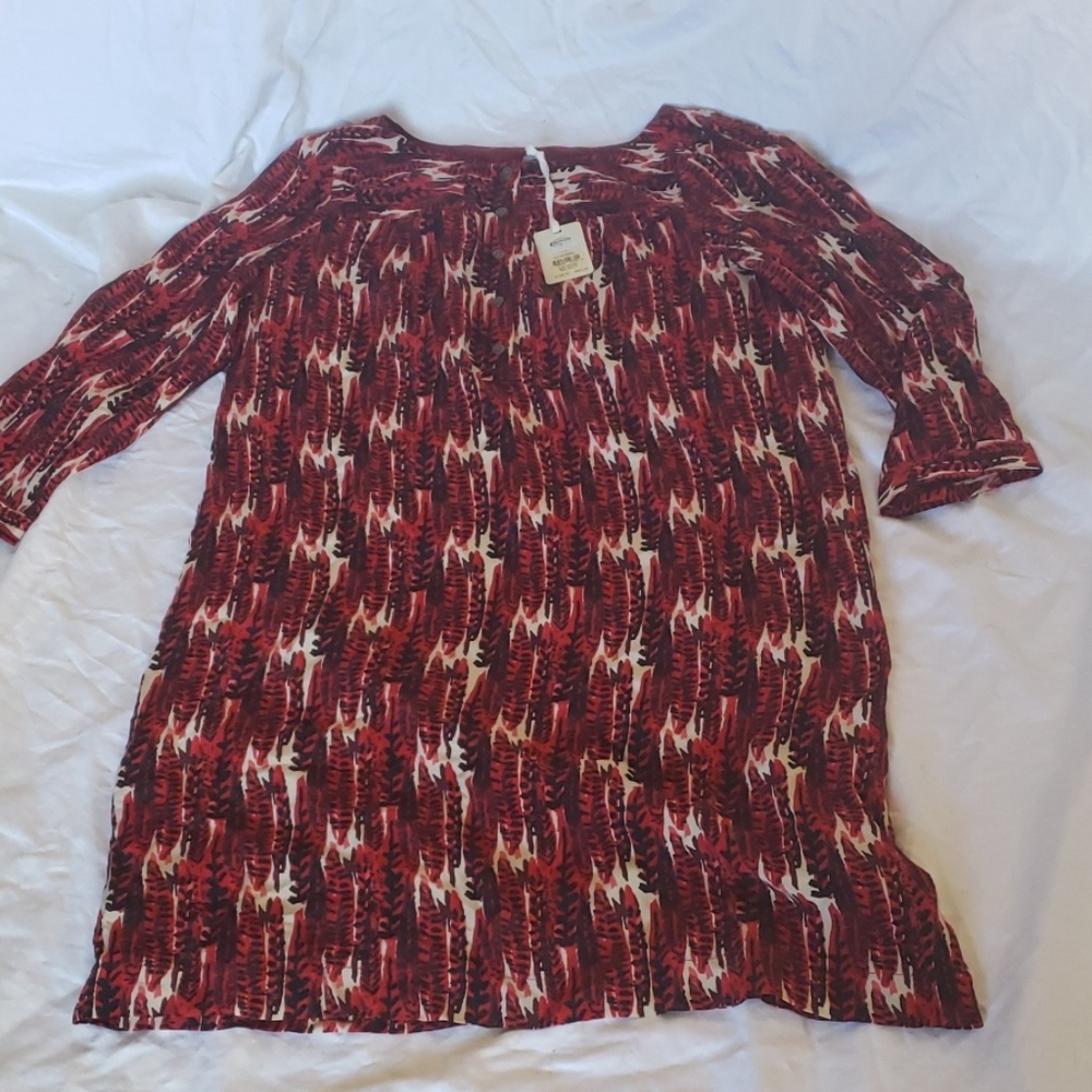Fossil Red Silk Dress
